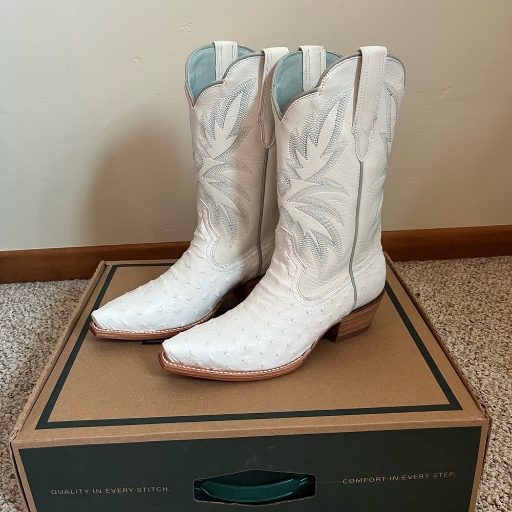Tecovas White Western Cowboy Boots